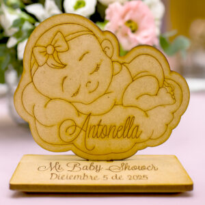 Recordatorio Baby Shower Bebé Niña Nube