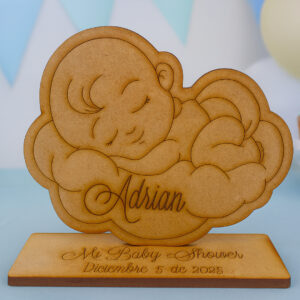 Recordatorio Baby Shower Bebé Niño en Nube