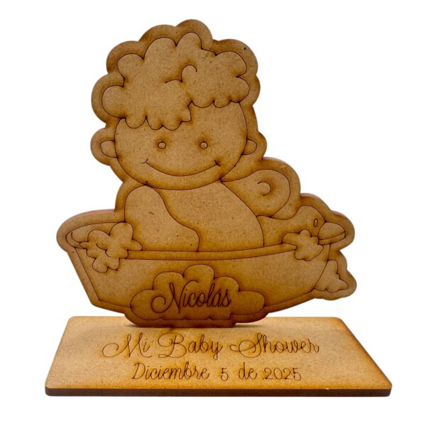 Recordatorio Baby Shower Bebé Niño en Tina - Imagen 2