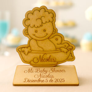 Recordatorio Baby Shower Bebé Niño en Tina