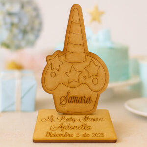 Recordatorio Baby Shower Dona Unicornio