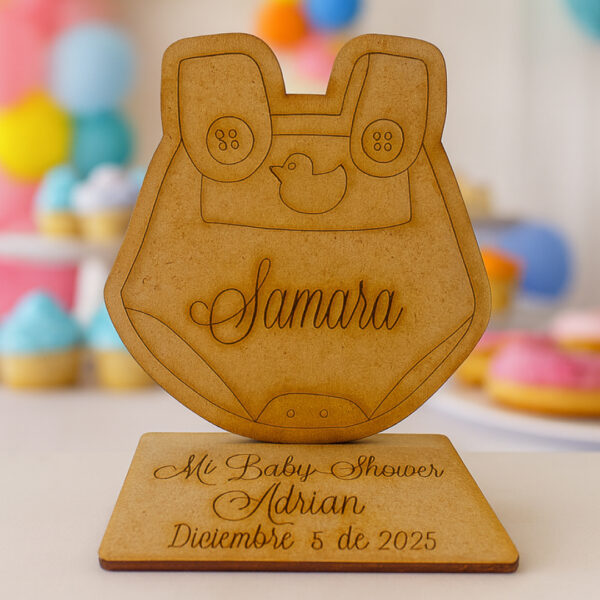 Recordatorio Baby Shower Mameluco