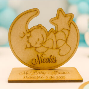 Recordatorio Baby Shower Bebé Niño en Luna