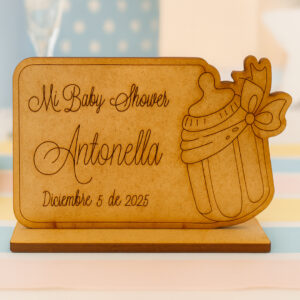 Recordatorio Baby Shower Tetero con Tablero