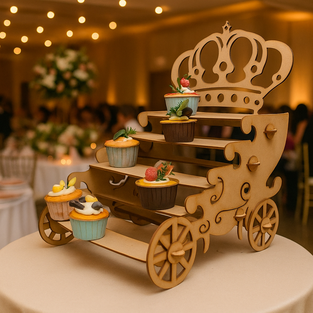 Porta Cup Cake Carruaje - Imagen 2