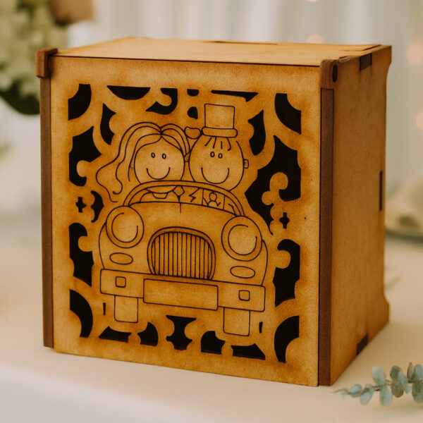 Caja Boda Novios En Carro 1