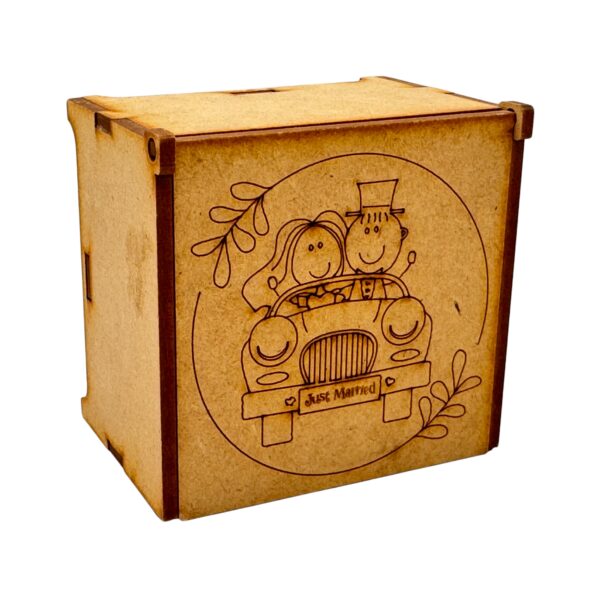 Caja Boda Novios En Carro 2 - Imagen 2