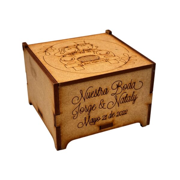 Caja Boda Novios En Carro 2 - Imagen 3