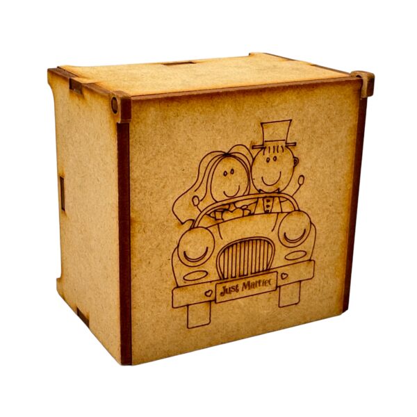 Caja Boda Novios En Carro 3 - Imagen 2
