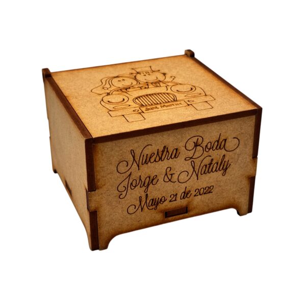 Caja Boda Novios En Carro 3 - Imagen 3
