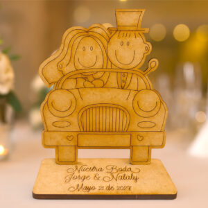 Recordatorio Boda Novios En Carro