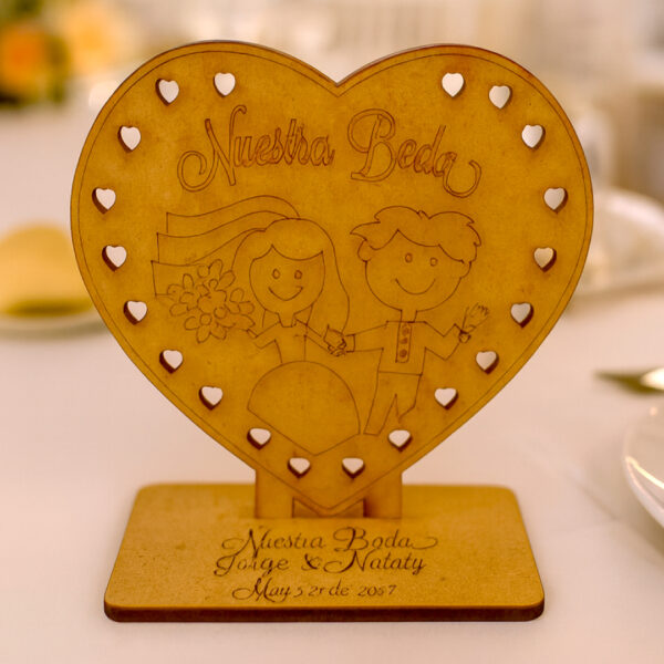 Recordatorio Boda Novios En Corazón