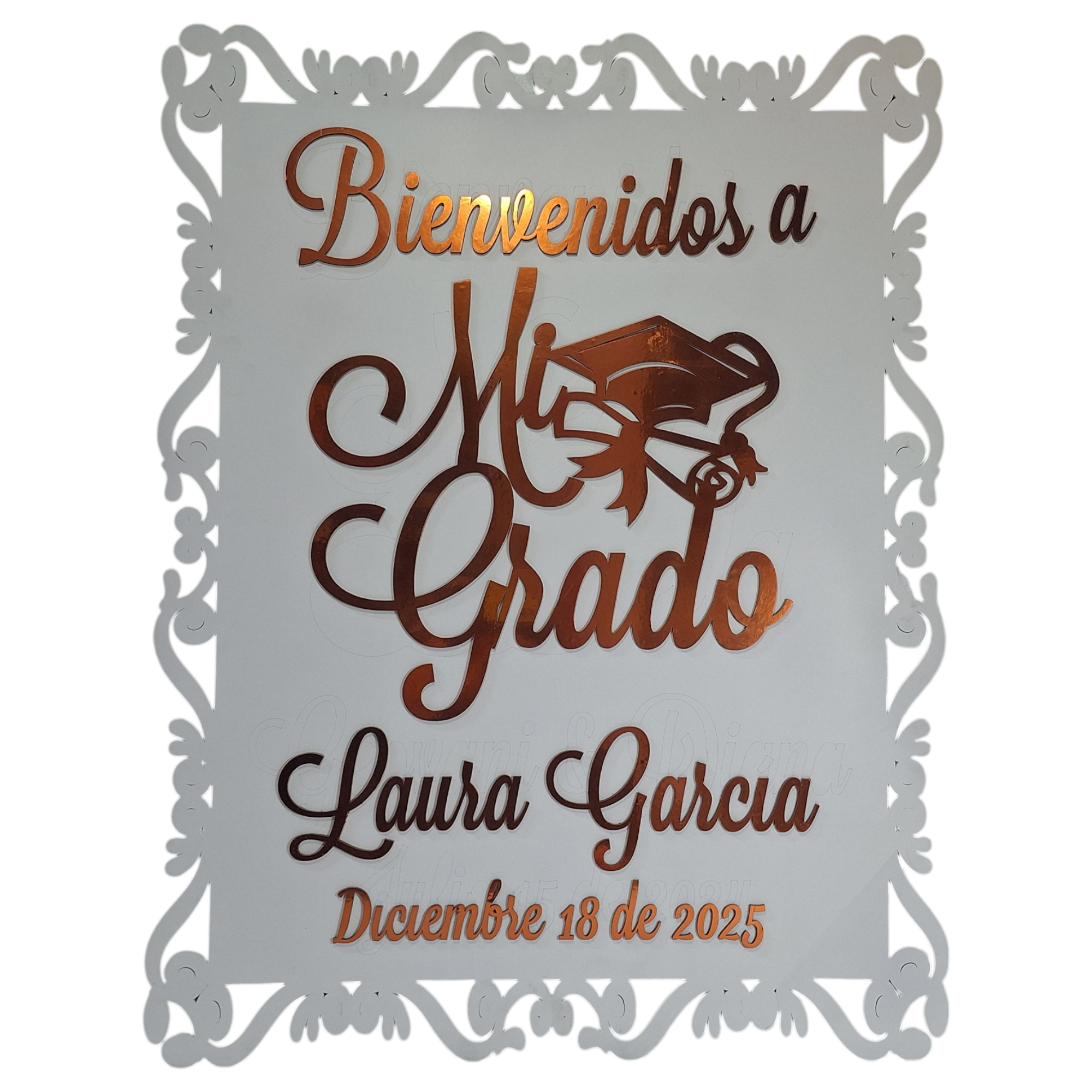 Retablo Bienvenidos Mi Grado Personalizado - Imagen 2