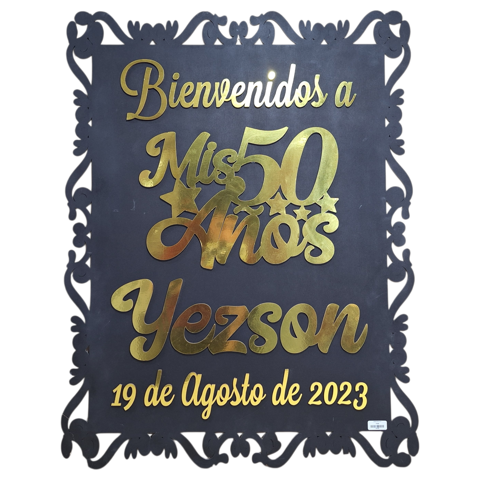 Retablo Bienvenidos Mis 50 Años Personalizado - Imagen 4