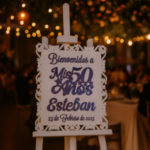 Retablo Bienvenidos Mis 50 Años Personalizado