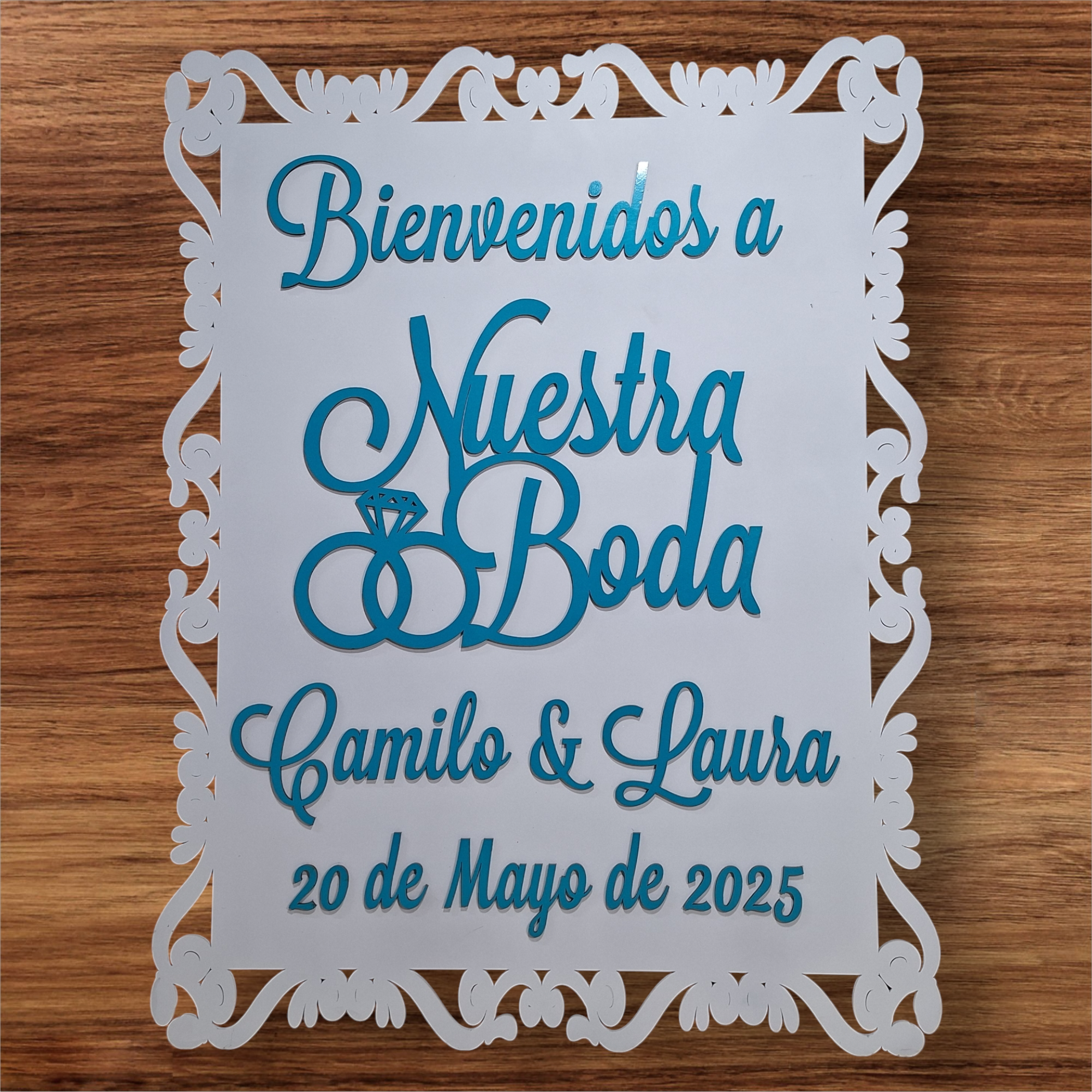 Retablo Bienvenidos Nuestra Boda - Imagen 3