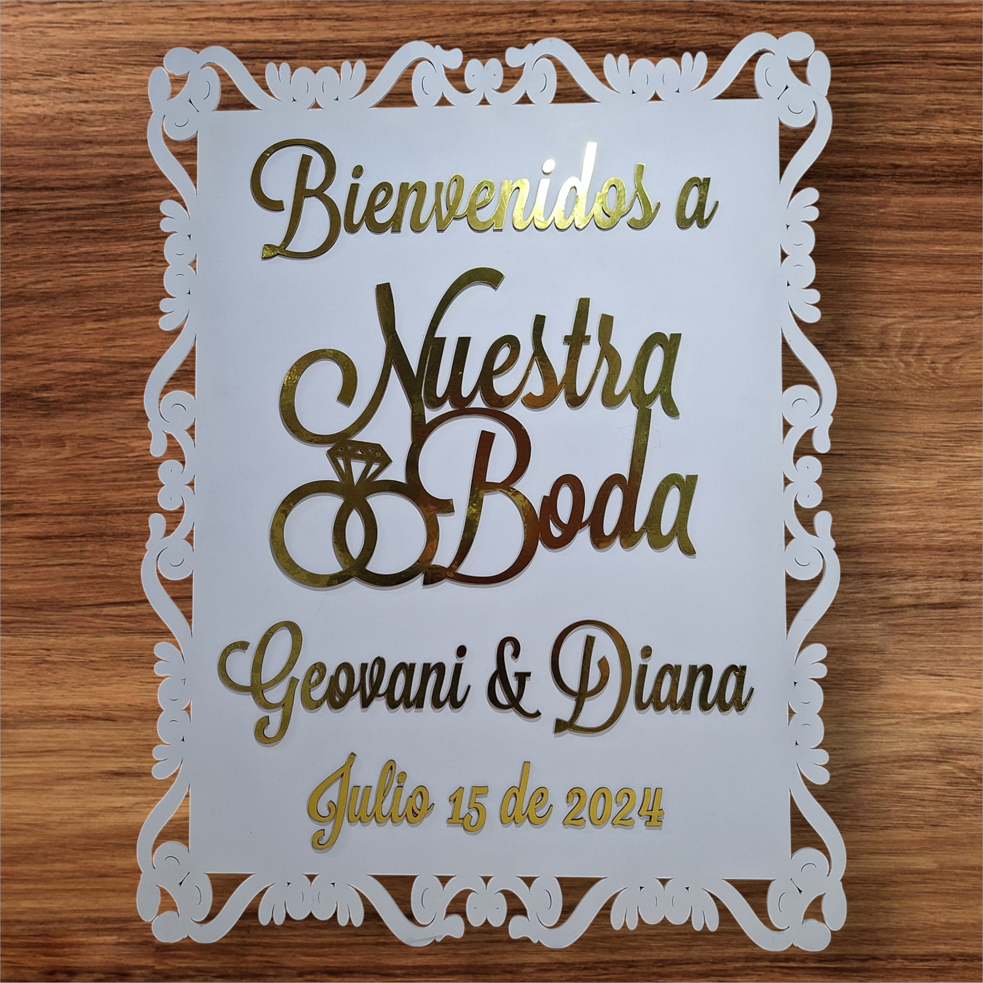 Retablo Bienvenidos Nuestra Boda - Imagen 2